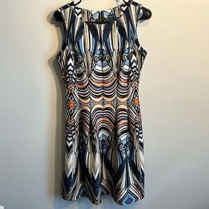 Gabby Skye Multicolor Formal Scuba Dress